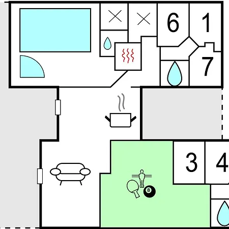 8 Bedroom Cozy In Holiday home *